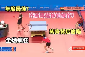 决胜局-太骚了！许昕腾空正手爆冲+丝滑转身削球 徐瑛彬瞬间崩盘