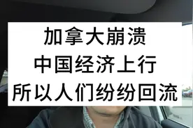 加拿大崩溃，中国经济上行，所以人们纷纷回流