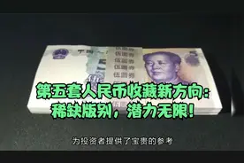 第五套人民币收藏新方向：稀缺版别，潜力无限！视频封面