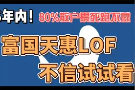 5年内八成散户累死也跑不赢富国天惠LOF！不信试试看！视频封面