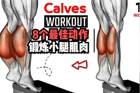 每次3·4组 | 8项最佳锻炼小腿肌肉的动作「小腿举高」视频封面
