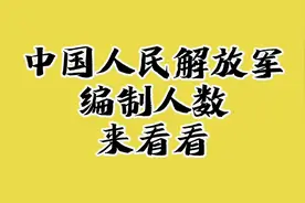 中国人民解放军，编制人数，来看看。视频封面