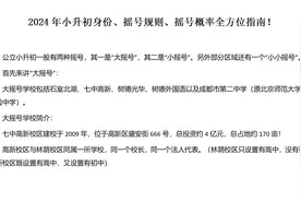 2024年小升初身份、摇号规则、摇号概率全方位指南！