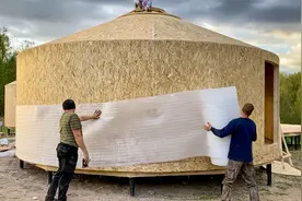 奢华蒙古包木屋建造过程，专业团队7天完工，可比买房划算多了