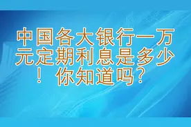 中国各大银行一万元定期利息是多少！你知道吗？视频封面