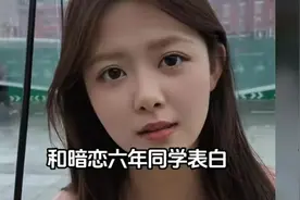 和暗恋六年同学表白，守得云开见明月 #暗恋 #表白  #甜系女孩