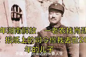 49年湖南解放，一老农找肖劲光：报纸上的司令像我去世20年的儿子视频封面