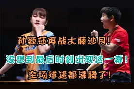 孙颖莎再战大藤沙月,没想到最后时刻出现这一幕,全场球迷都沸腾了视频封面