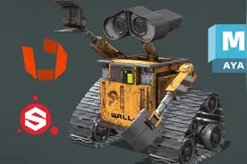 【Maya建模】次世代机器人瓦力模型制作教程。模型+uv+贴图全流程