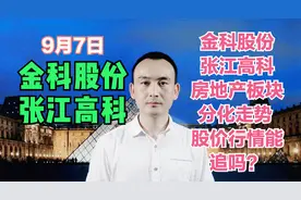 金科股份 张江高科 房地产板块分化走势 股价行情能追吗？