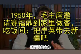 1950年，毛主席邀请赛福鼎到家里做客，吃饭间：把岸英带去新疆吧视频封面