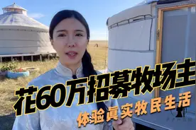 草原女土豪60万招募牧场主,体验真实牧民生活,24000亩草场有多大视频封面