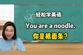 You are a noodle千万不要翻译成“你是跟面条”，一起秒懂！