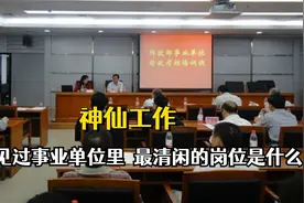 你所见过事业单位里，最清闲的岗位是什么视频封面