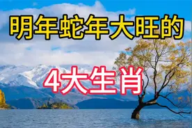 明年蛇年大旺的4大生肖，顺风顺水，事事如意，你是否榜上有名？视频封面