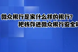 微众银行是家什么样的银行？把钱存进微众银行安全吗视频封面
