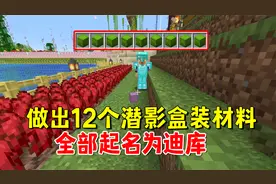 我的世界1.20联机124：做出12个潜影盒装材料，全部起名为迪库