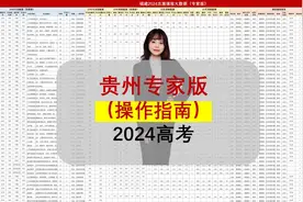 贵州2024填报大数据：规划师都在用它出方案，excel表格高效快捷