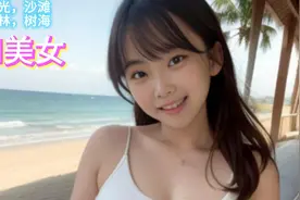 请您欣赏：沙滩AI美女视频封面