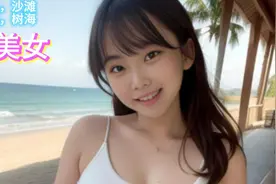 请您欣赏：沙滩AI美女视频封面