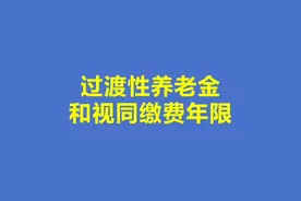 计算过渡性养老金的工作年限和计算视同工龄的缴费年限是一样的吗视频封面