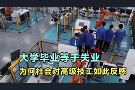 大学毕业等于失业，技工缺口破千万，为何社会对高级技工如此反感视频封面