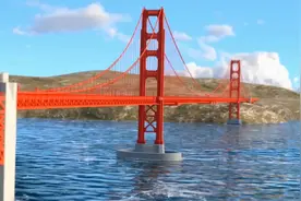 我一直很纳闷，金门大桥的水下桥墩是怎么建造的？视频封面