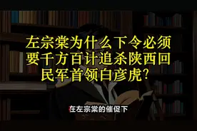 左宗棠为什么下令必须要千方百计追杀陕西回民军首领白彦虎？视频封面