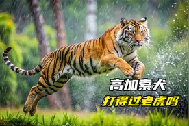 老虎有多可怕，狗隔着老远都被吓尿！高加索犬能否打败东北虎？视频封面