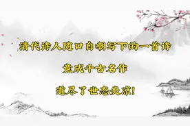 清代诗人随口自嘲写下的一首诗，竟成千古名作，道尽了世态炎凉！视频封面