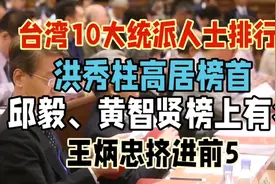台湾10大统派人士排行榜：洪秀柱高居榜首，邱毅黄智贤王炳忠上榜视频封面