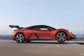 比亚迪超跑仰望U9，可以跳跃，一跃6米跳过路坑