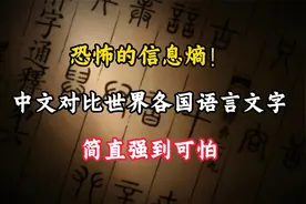恐怖的信息熵！中文对比世界各国语言文字，简直强到可怕视频封面