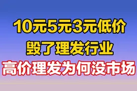 10元，5元，3元，低价毁了理发行业？高价理发为何没市场了视频封面