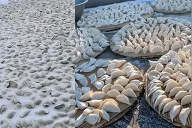 东北“冻饺子”大场面，上千饺子铺满院子，南方人实名羡慕视频封面