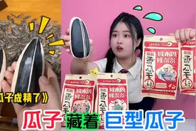 袋装瓜子里有“巨型瓜子”！剥开有超大瓜子仁，一颗能抵100颗？