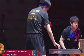 多哈世乒赛混双！大头看到雨果给女友递毛巾！大头也递给莎莎一个视频封面