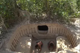 野外建造，兄弟俩建造地下泳池，纯手工挖了20天