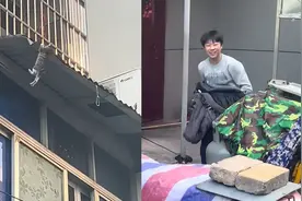 男孩脱下外套稳稳接住坠楼小猫，随后露出开心笑容视频封面