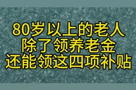 80岁以上的老人除了领养老金还能领这四项补贴视频封面