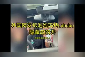 外国网友拆泡泡玛特Labubu隐藏款的开