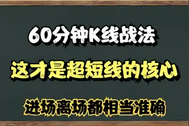 A股：60分钟K线才是超短的核心，不仅准确度高，还能及时兑现。视频封面