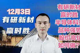 有研新材 赢时胜 半导体科技品种强势 股价高位如何做？视频封面