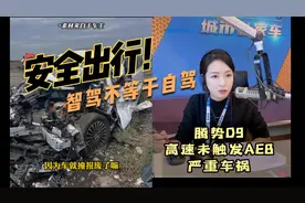 腾势D9高速未触发AEB发生严重车祸，车主真情讲述事故经过视频封面