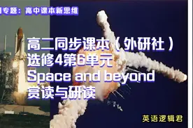 【英语逻辑君】高二英语选修4第6单元Space and beyond赏读与研读视频封面