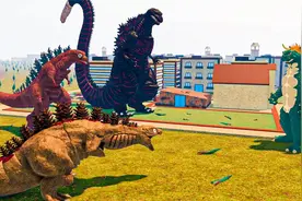 新哥斯拉VS加巴拉，怪兽格斗，Roblox怪兽宇宙。