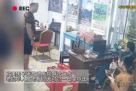 他吐我口水，我还他巴掌！男子酒醉上门挑衅女老板直接就是一巴掌