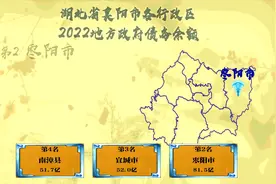 湖北襄阳市各行政区地方债务余额，襄州92亿，枣阳81亿，襄城6亿视频封面