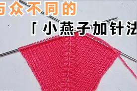 教你一个与众不同的插肩袖加针方法，也叫新型小燕子加针法视频封面