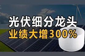 光伏细分龙头，业绩大增300%，被誉为光伏行业最稀缺公司！视频封面